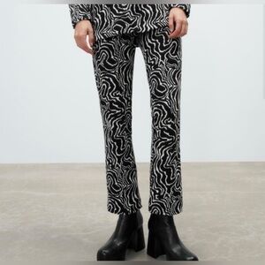 Zara Jacquard Straight Leg